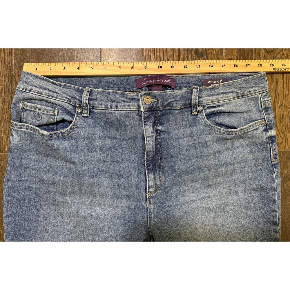 Gloria Vanderbilt Jeans Women's Size 18 (W36xL30) Amanda Bootcut Blue High Rise - Picture 6 of 9